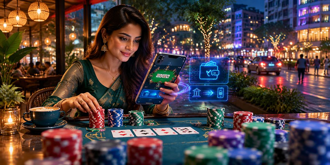 A young Bangladeshi man playing online poker in Dhaka